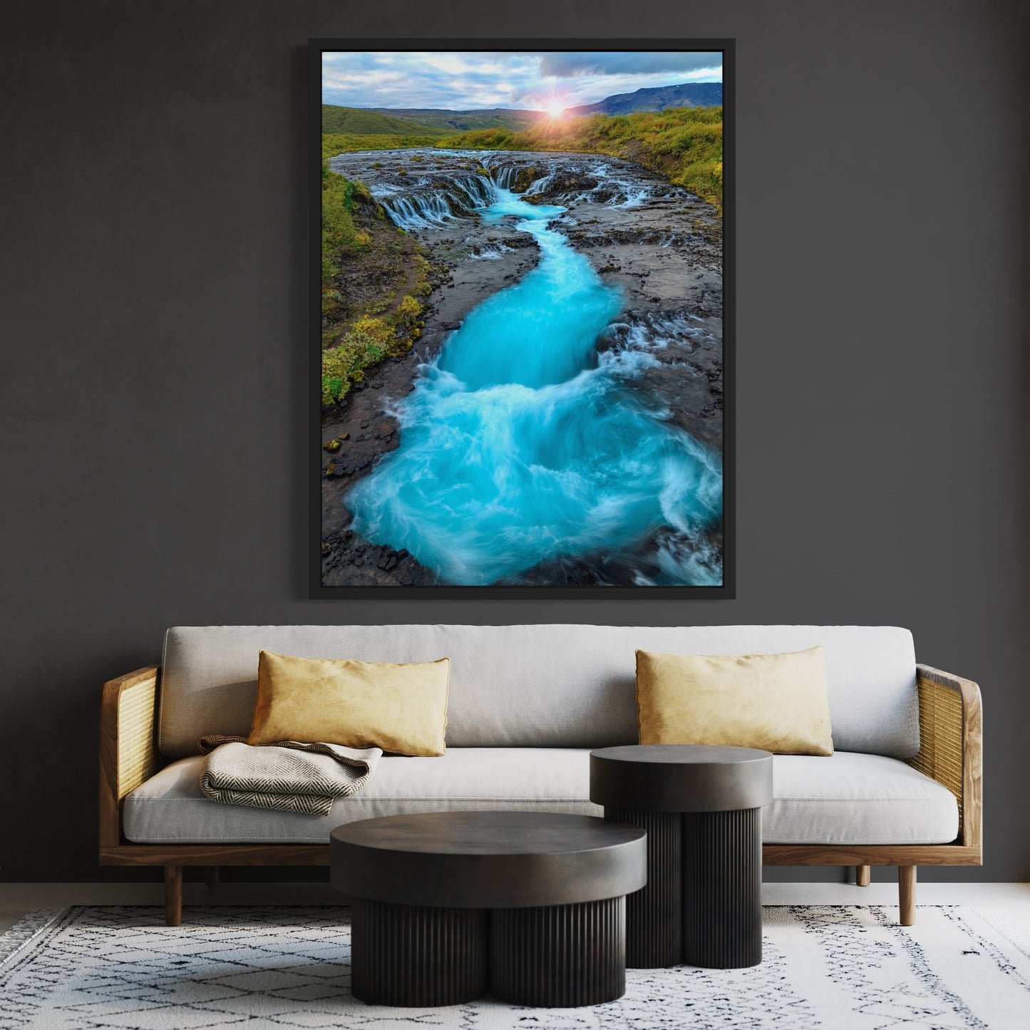 Brúarfoss at Sunset