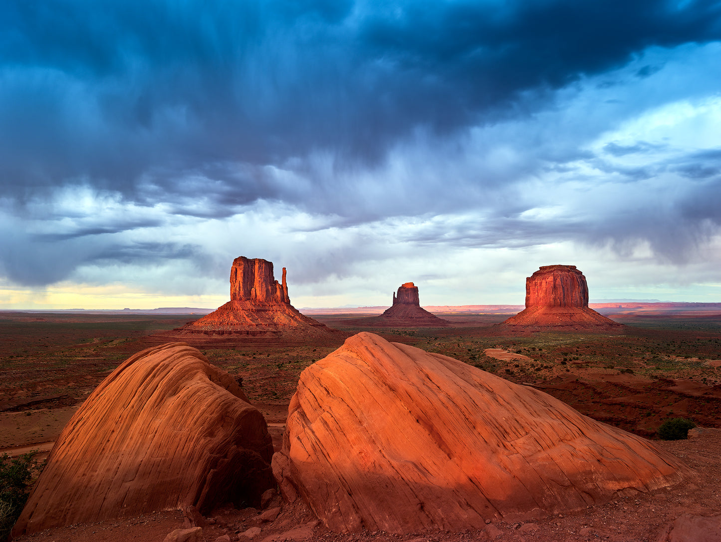 Fire at Monument Valley