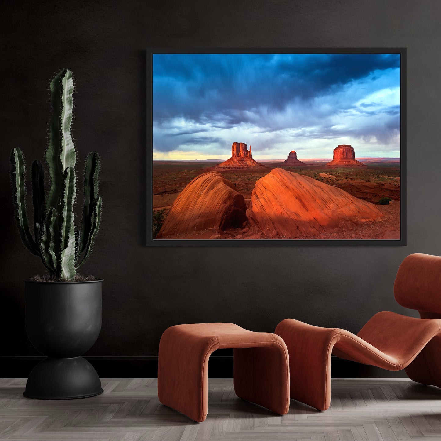 Fire at Monument Valley