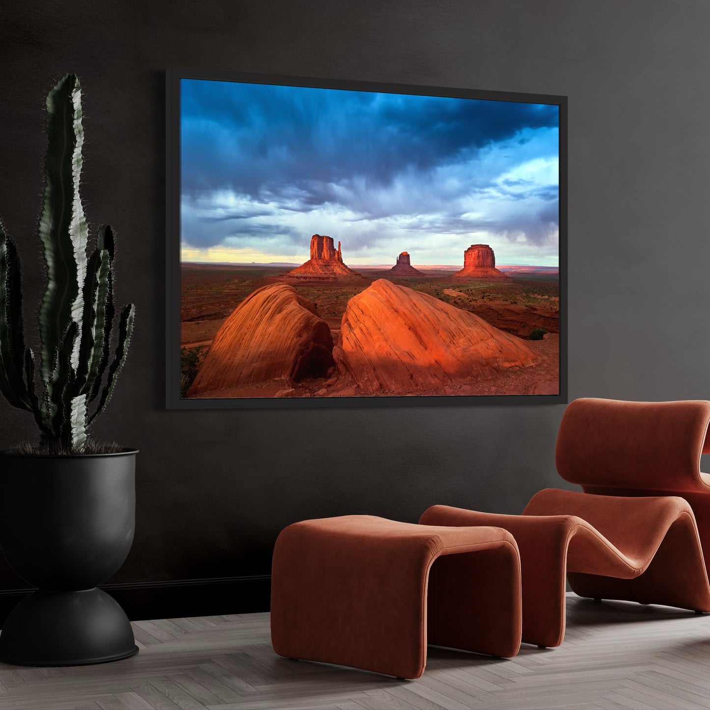 Fire at Monument Valley
