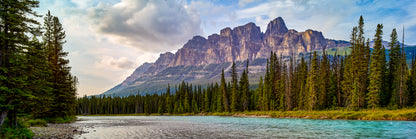 Mountains Over Bow River